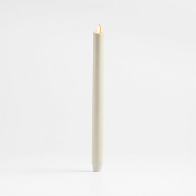 View Flicker Flameless White Taper Candle 12" details