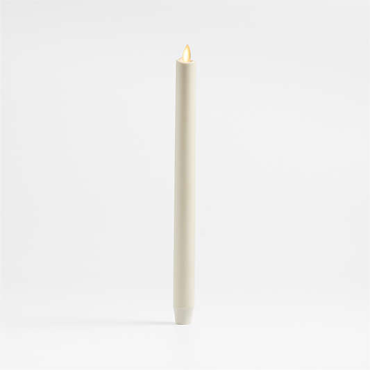 Flicker Flameless White Taper Candle 12"