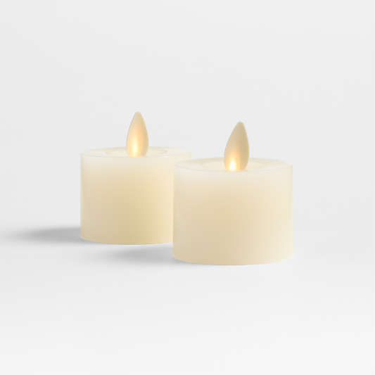 Flicker Flameless White Votive Candles, Set of 2