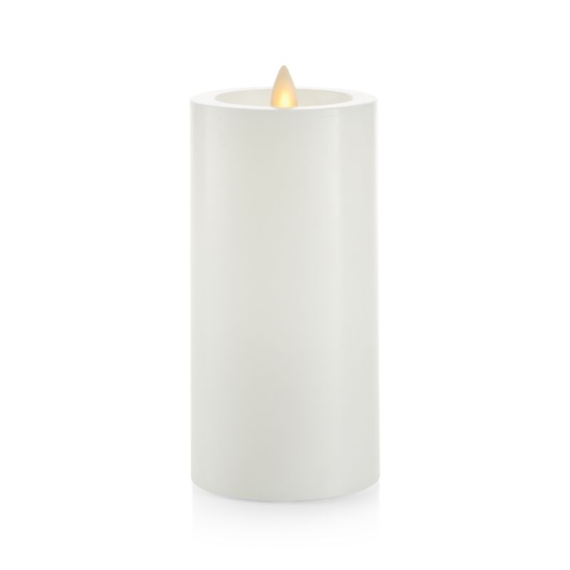 Warm White Flicker Flameless 3"x6" Wax Pillar Candle