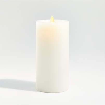 Warm White Flicker Flameless 3"x6" Wax Pillar Candle