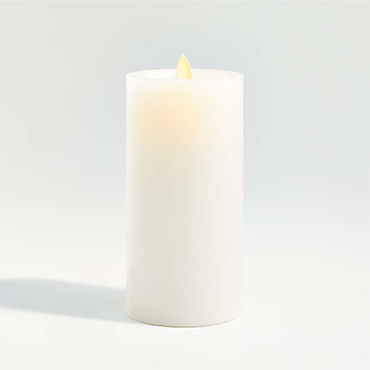 Warm White Flicker Flameless 3"x6" Wax Pillar Candle