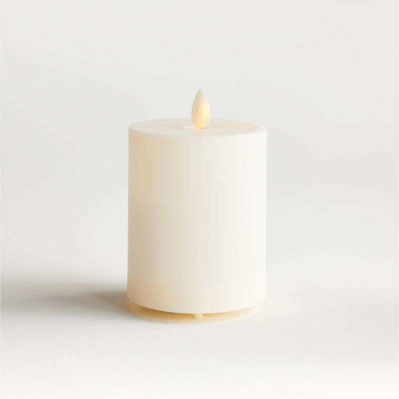 Flicker Outdoor Flameless Pillar Candle 3"x4"