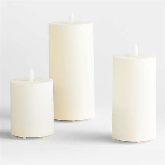 Flicker Outdoor Flameless Pillar Candle 3"x4"