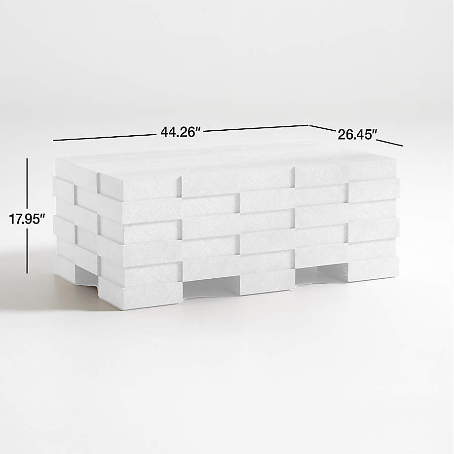 Crate&Barrel Flitch Rectangular Wood Storage Coffee Table Yorkdale Mall