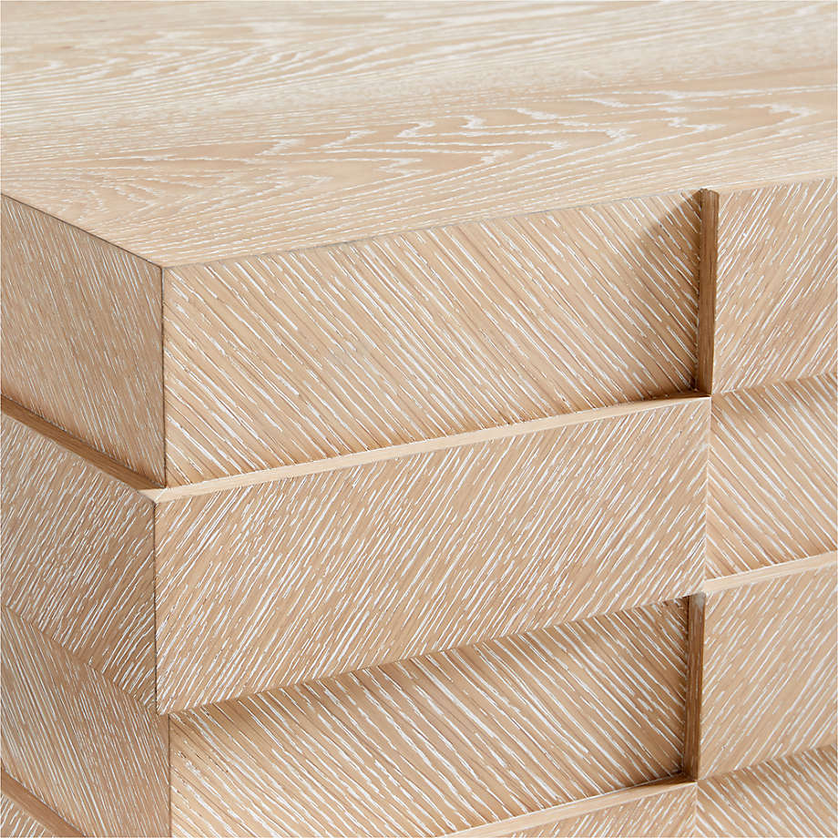 Crate&Barrel Flitch Rectangular Wood Storage Coffee Table Yorkdale Mall