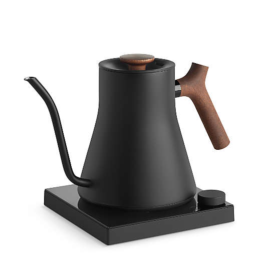 Fellow Stagg EKG Pro Studio Electric Tea Kettle Matte Black with Walnut Accents