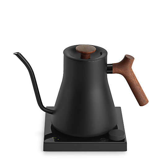 Fellow Stagg EKG Pro Studio Electric Tea Kettle Matte Black with Walnut Accents