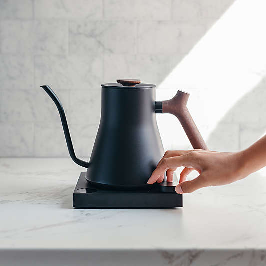 Fellow Stagg EKG Pro Electric Kettle Matte Black with Walnut Accents