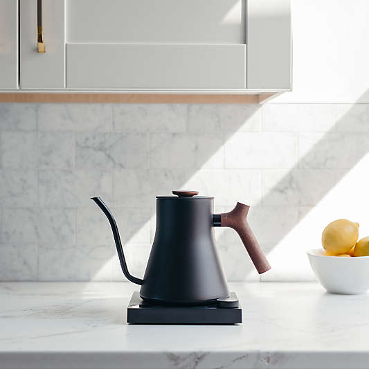 Fellow Stagg EKG Pro Electric Kettle Matte Black with Walnut Accents