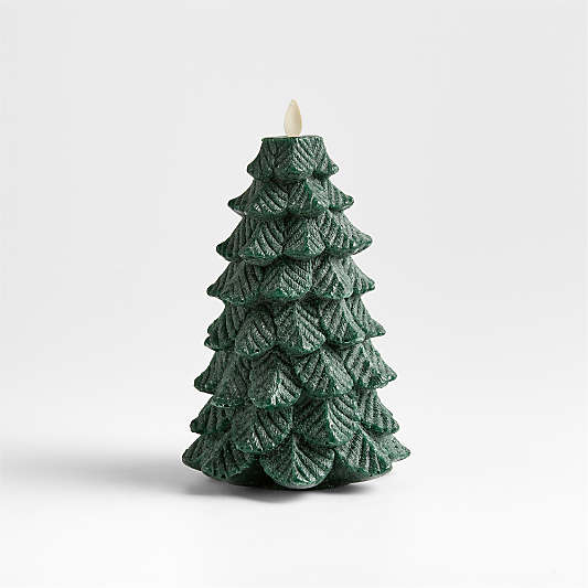 Flameless Flicker Green Tree Candles