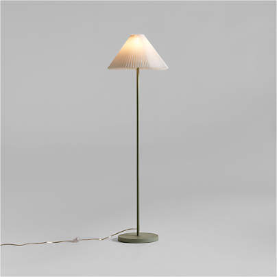 Flo Fluted Sage Green Kids Floor Lamp