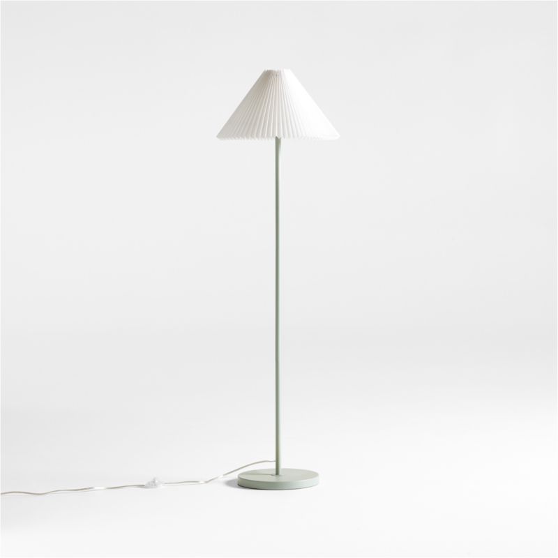 Flo Fluted Sage Green Kids Floor Lamp