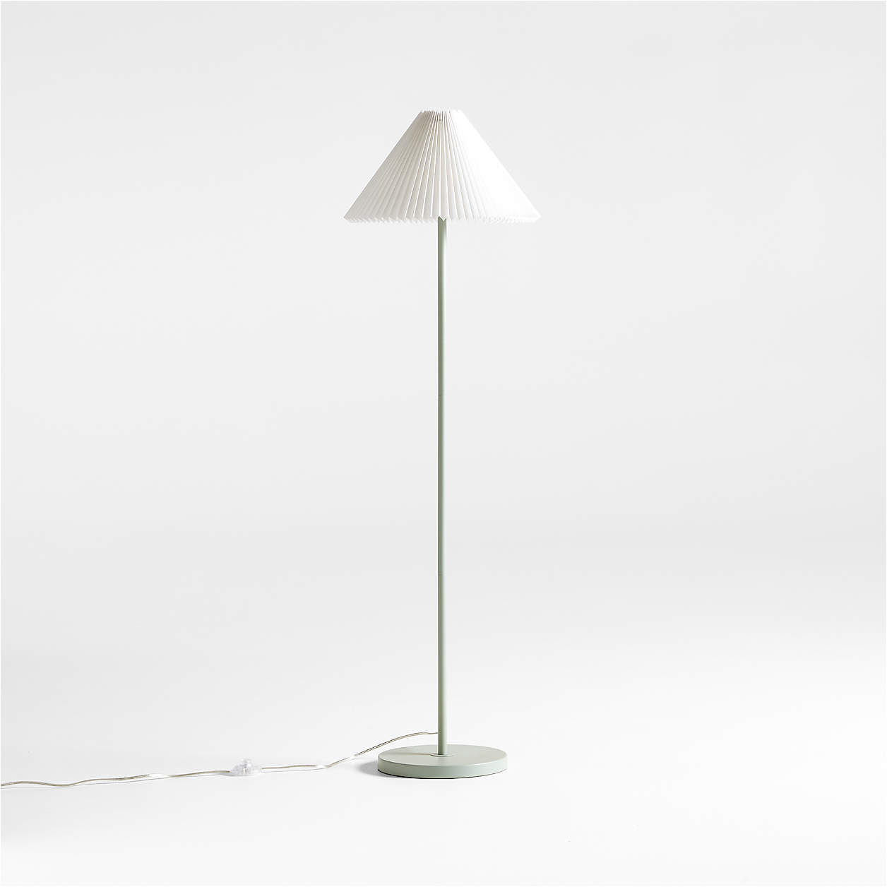 Flo Fluted Sage Green Kids Floor Lamp | Crate & Kids