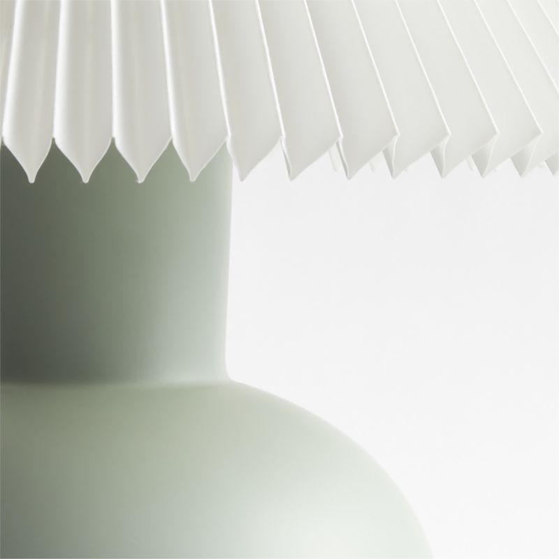 Flo Fluted Sage Green Ceramic Kids Table Lamp - image 4 of 12