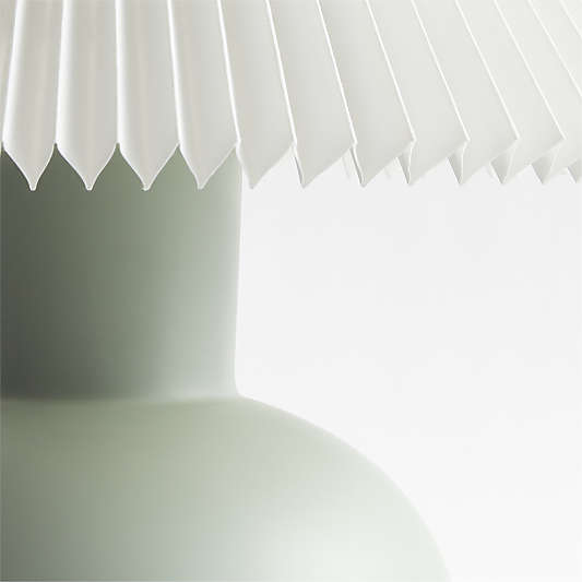 Flo Fluted Sage Green Ceramic Kids Table Lamp