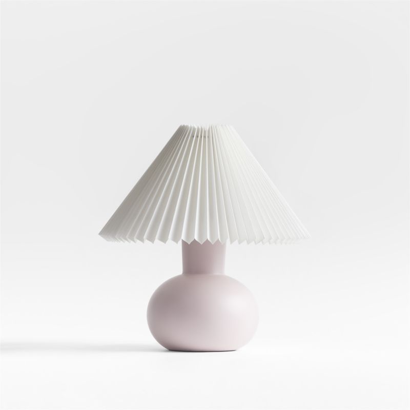 Flo Fluted Violet Ceramic Kids Table Lamp - image 9 of 14