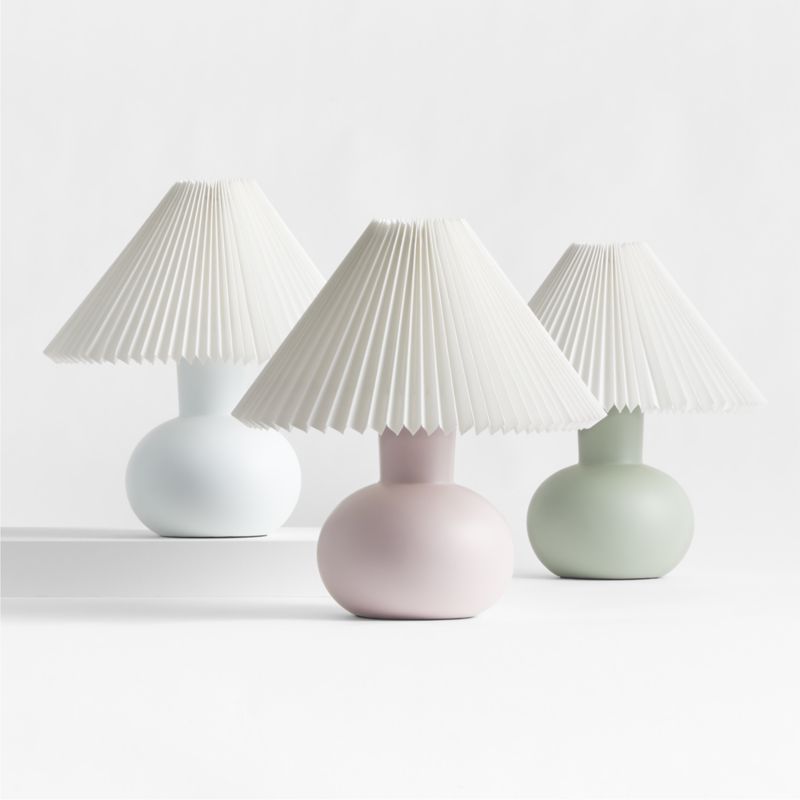 Flo Fluted Ceramic Kids Table Lamp