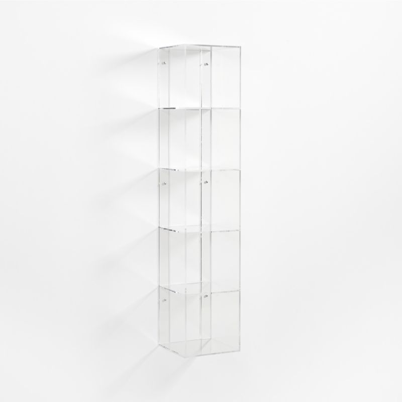 Now You See It Clear Acrylic 5-Bin Floating Shelf Bookcase - image 9 of 17