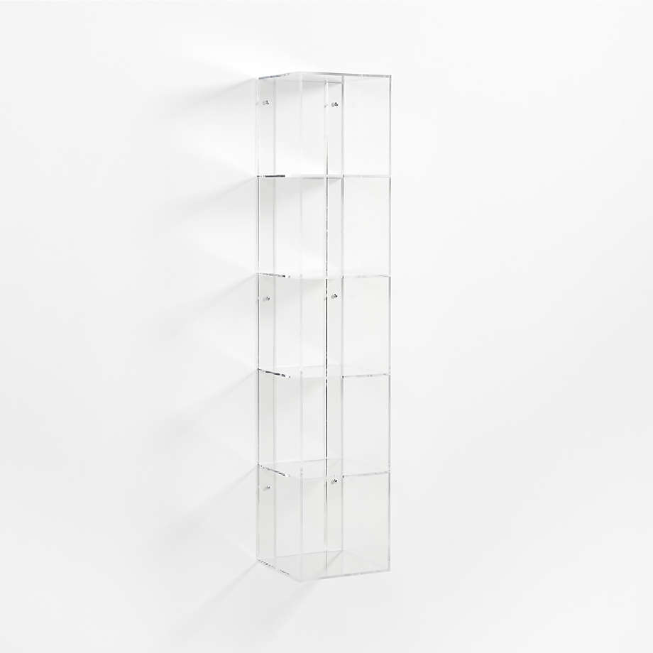 Now You See It Clear Acrylic 5-Bin Floating Shelf Bookcase + Reviews