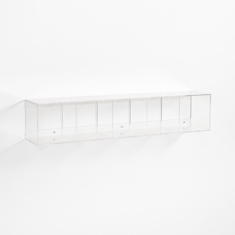 Now You See It Clear Acrylic 5-Bin Floating Shelf Bookcase +