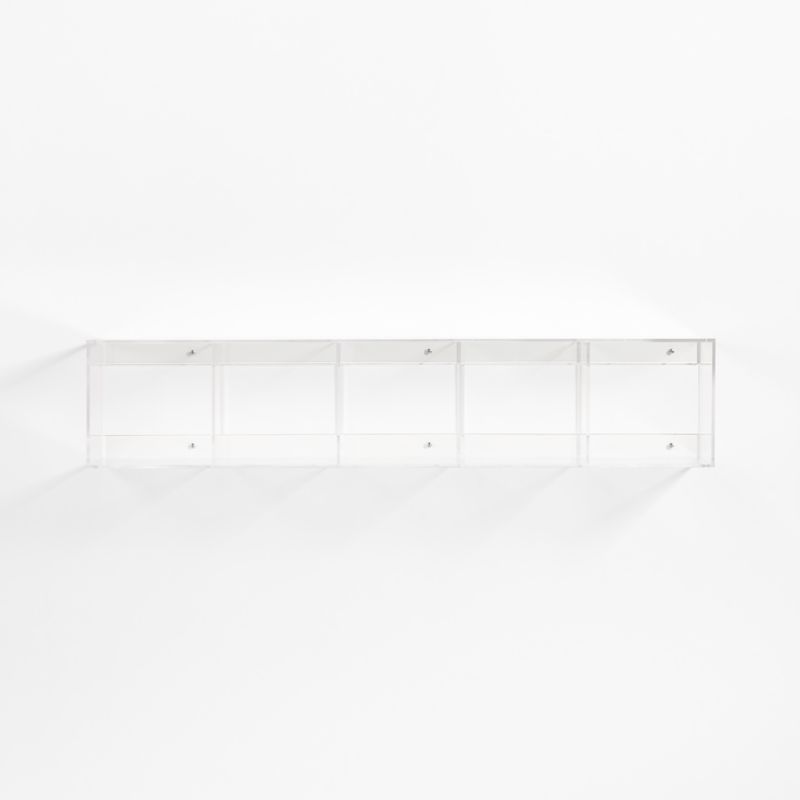 Now You See It Clear Acrylic 5-Bin Floating Shelf Bookcase - image 10 of 17