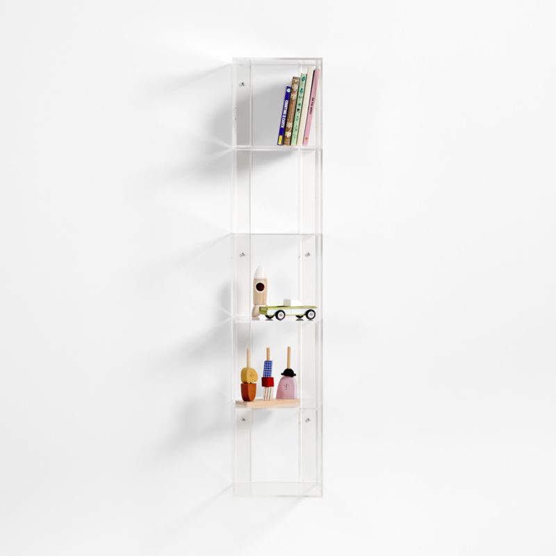 Wall Shelves Shelf Acrylic Storage Floating Hooks Organizer Mounted Cloud  Rack Hanging Bookshelf Ledge Clear Bathroom