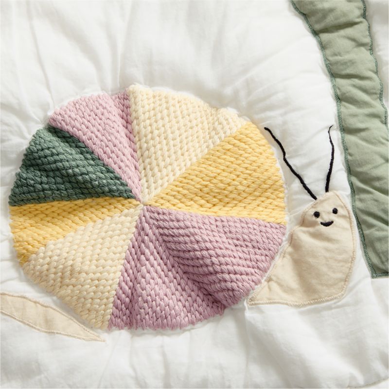 Flora Applique Organic Cotton Baby Crib Quilt - image 5 of 8