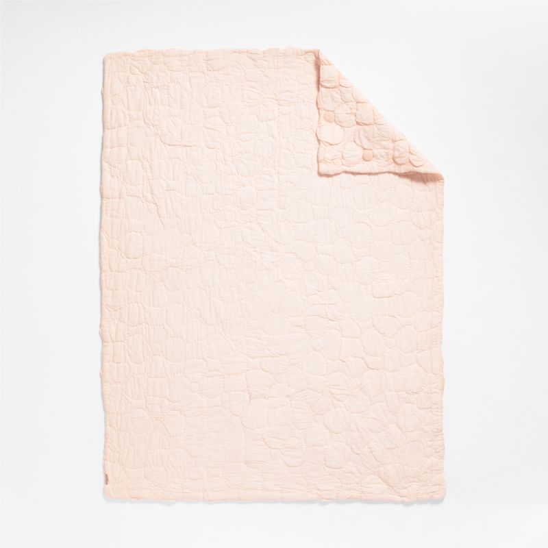 Flora Pink Tint Textured Organic Cotton Voile Kids Full/Queen Quilt - image 8 of 10