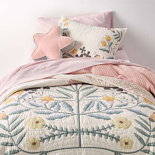 Floral Fields Organic Cotton Voile Kids Quilt