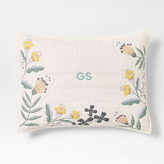 Floral Fields Organic Cotton Voile Kids Twin Pillow Sham