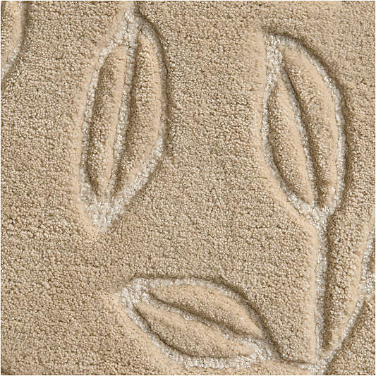 Floral Oval Pampas Ivory Kids Performance Area Rug