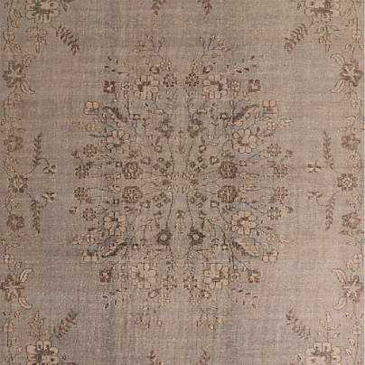 Florence Performance Traditional Floral Blue Handknotted Area Rug 6'x9'