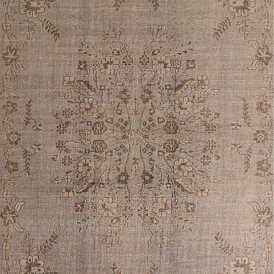 Florence Performance Traditional Floral Blue Handknotted Area Rug