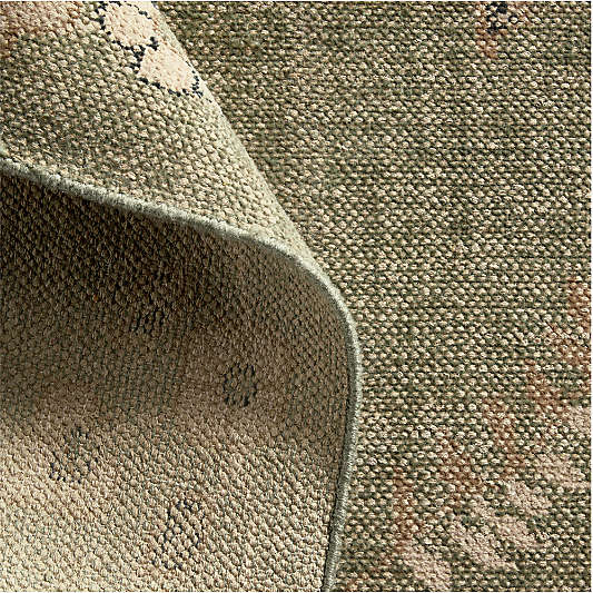 Florence Performance Traditional Floral Green Handknotted Area Rug