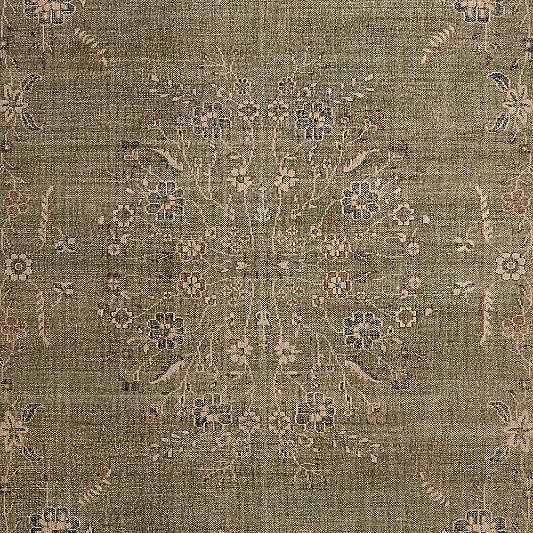 Florence Performance Traditional Floral Green Handknotted Area Rug