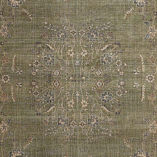 Florence Performance Traditional Floral Green Handknotted Area Rug