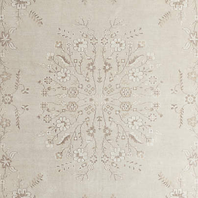 Florence Performance Traditional Floral Ivory Handknotted Area Rug 6'x9'