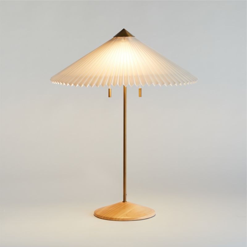 Flores Table Lamp with Pleated Shade