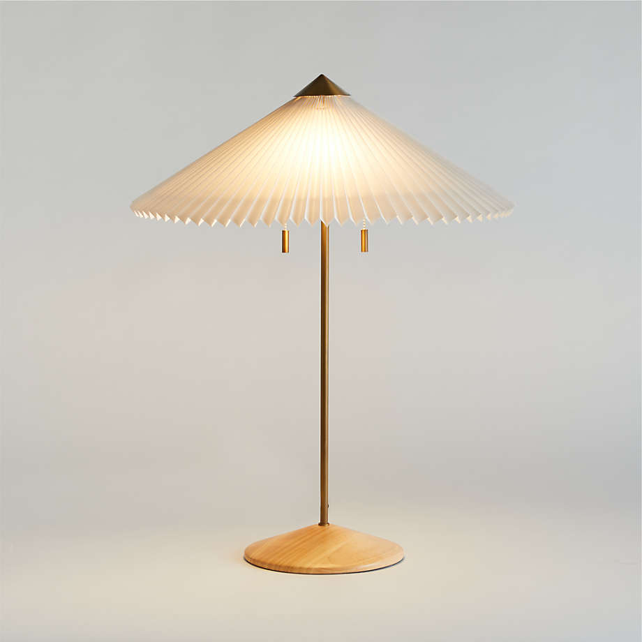 Flores Table Lamp with Pleated Shade (Open Larger View)