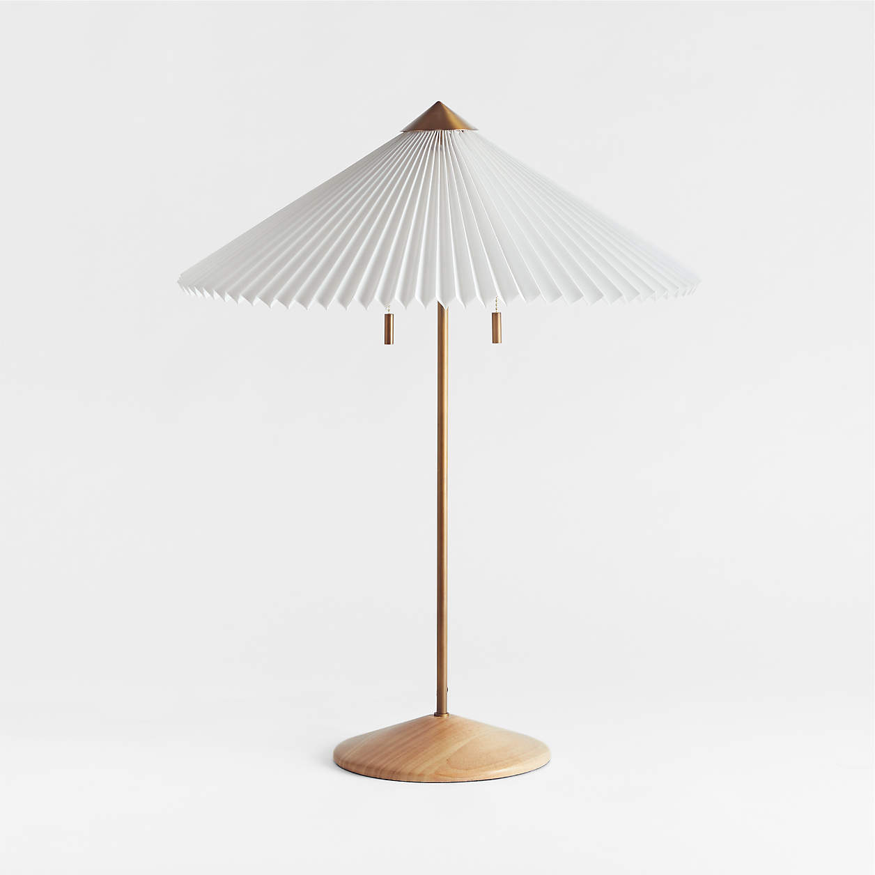 Flores Table Lamp with Pleated Shade + Reviews Crate & Barrel