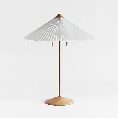 Flores Table Lamp With Pleated Shade, Small Table Lamp With Pleated Shade