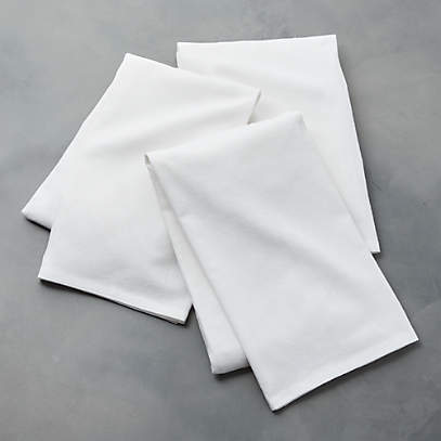 White Flour Sack Dish Towels, Set of 3 + Reviews
