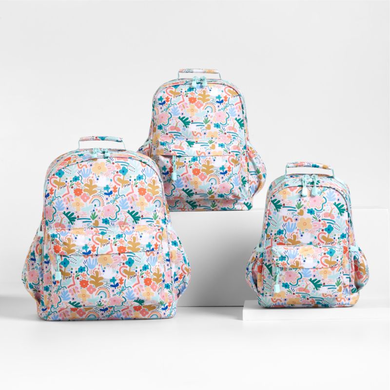 Flower Garden Kids Backpack with Side Pockets