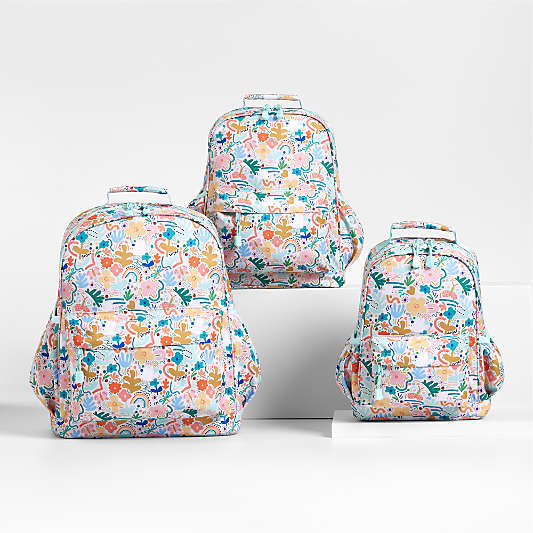 Flower Garden Large Kids Backpack with Side Pockets