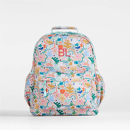 Flower Garden Medium Kids Backpack with Side Pockets