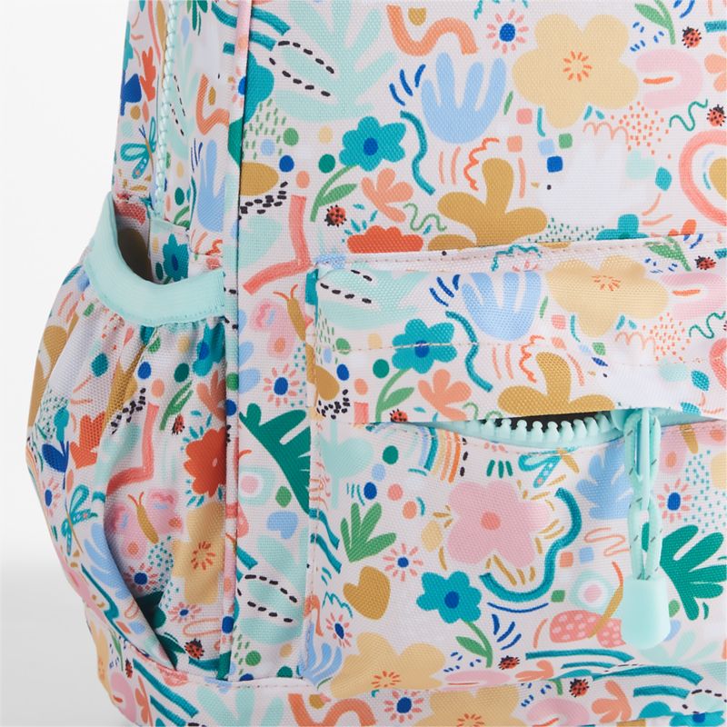 Flower Garden Kids Backpack with Side Pockets