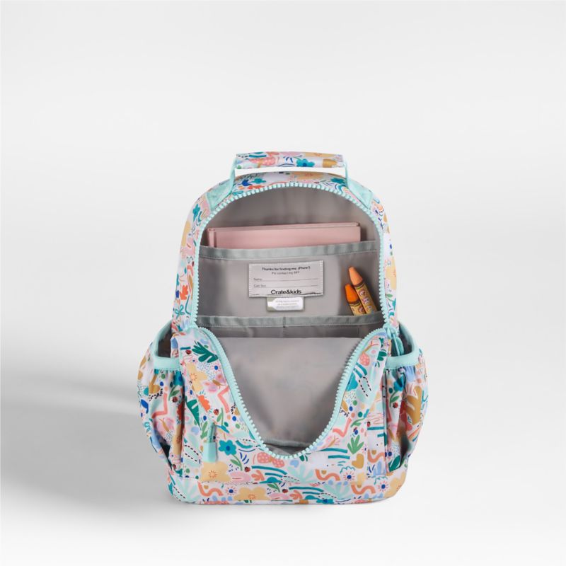 Flower Garden Kids Backpack with Side Pockets