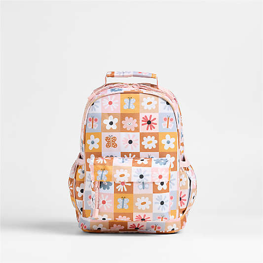 Flower Patch Small Kids Backpack with Side Pockets