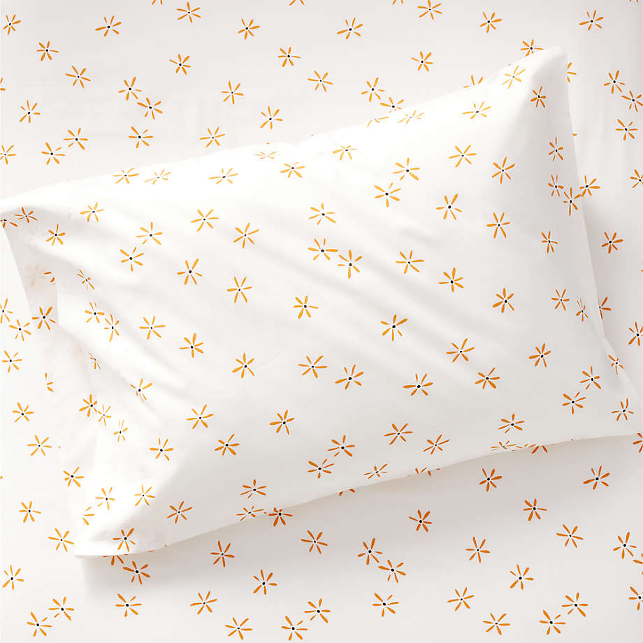 Modern Flower Power Organic Floral Kids Pillowcase + Reviews Crate & Kids